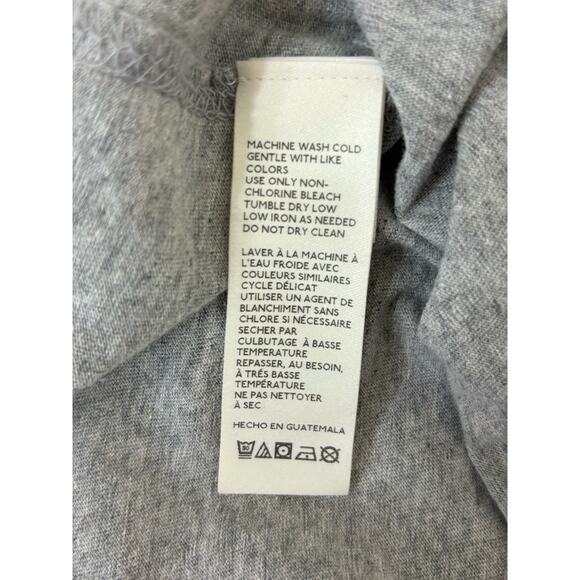 We The Free Light Gray Mock Neck Long Sleeve Top OVERSIZED Size XS - Picture 5 of 7